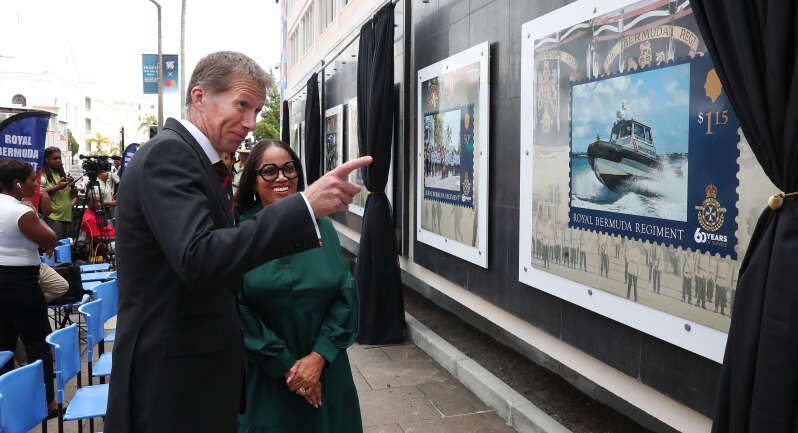 Bermuda releases six-stamp Royal Bermuda Regiment 60th-anniversary collection