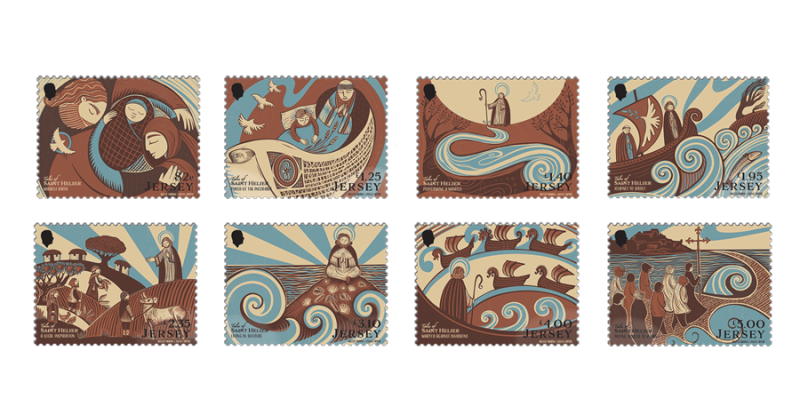 Jersey Post tells the story of Saint Helier across an eight-stamp issue